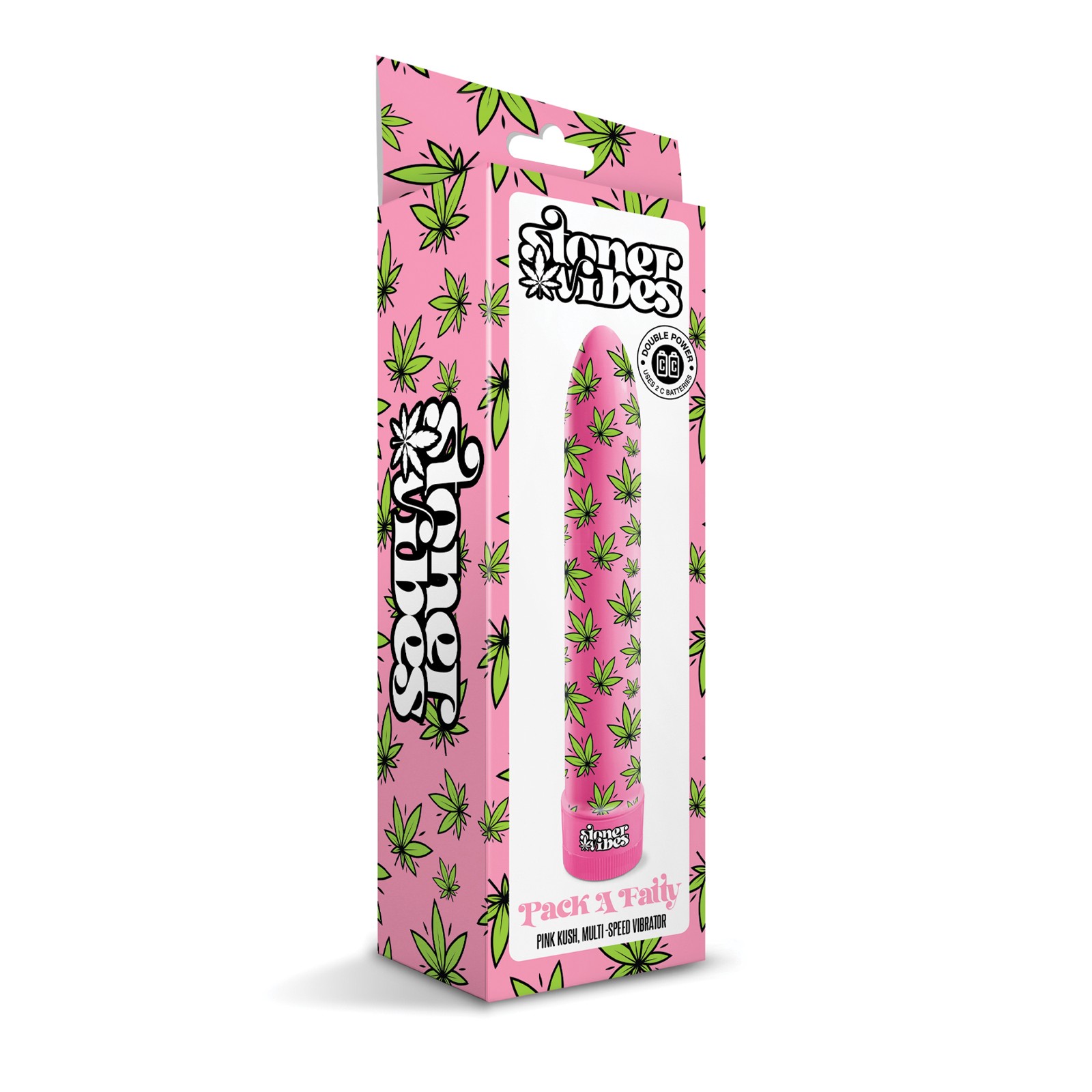 Stoner Vibes Pack A Fatty Multi Speed Vibrator Pink Kush