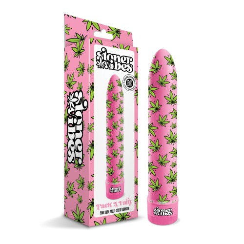 Stoner Vibes Pack A Fatty Multi Speed Vibrator Pink Kush