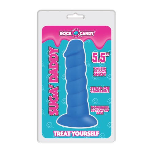 Rock Candy Suga Daddy 5.5" Silicone Dildo - Blue