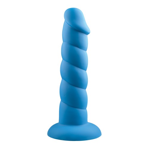 Dildo Rock Candy Suga Daddy 8" de Silicona - Azul