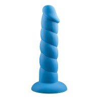 Rock Candy Suga Daddy 8" Silicone Dildo - Blue