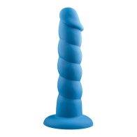 Rock Candy Sugar Daddy Silicone Dildo Blue