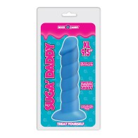 Rock Candy Sugar Daddy Silicone Dildo Blue