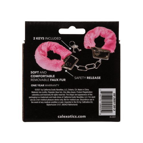 Playful Furry Restraint Cuffs - Pink