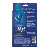 Silicone Pulsing Pleaser with Remote Blue