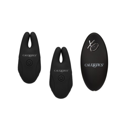 Silicone Nipple Clamps with Remote - Black