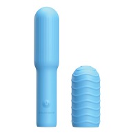 Pocket Rocket Elite Rechargeable with Removable Sleeve - Sky Blue