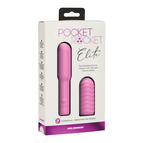 Pocket Rocket Elite Vibrador Recargable - Rosa