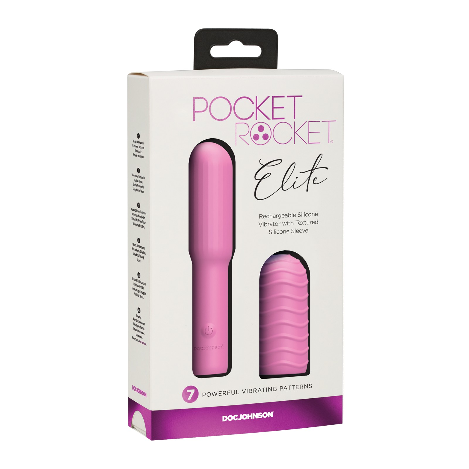 Pocket Rocket Elite Rechargeable Vibrator - Pink