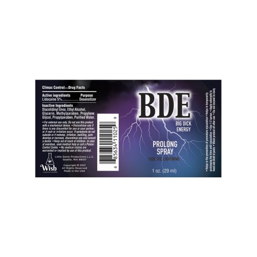 BDE Prolong Spray for Extended Pleasure