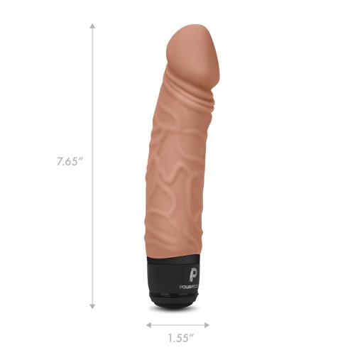 Powercocks 6.5 Inch Realistic Vibrator Mocha