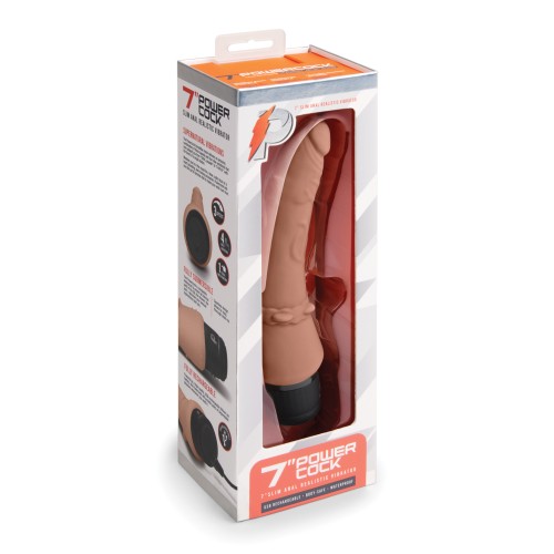 Powercocks 7" Slim Anal Vibrator