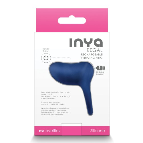 INYA Regal Rechargeable Vibrating Ring - Blue