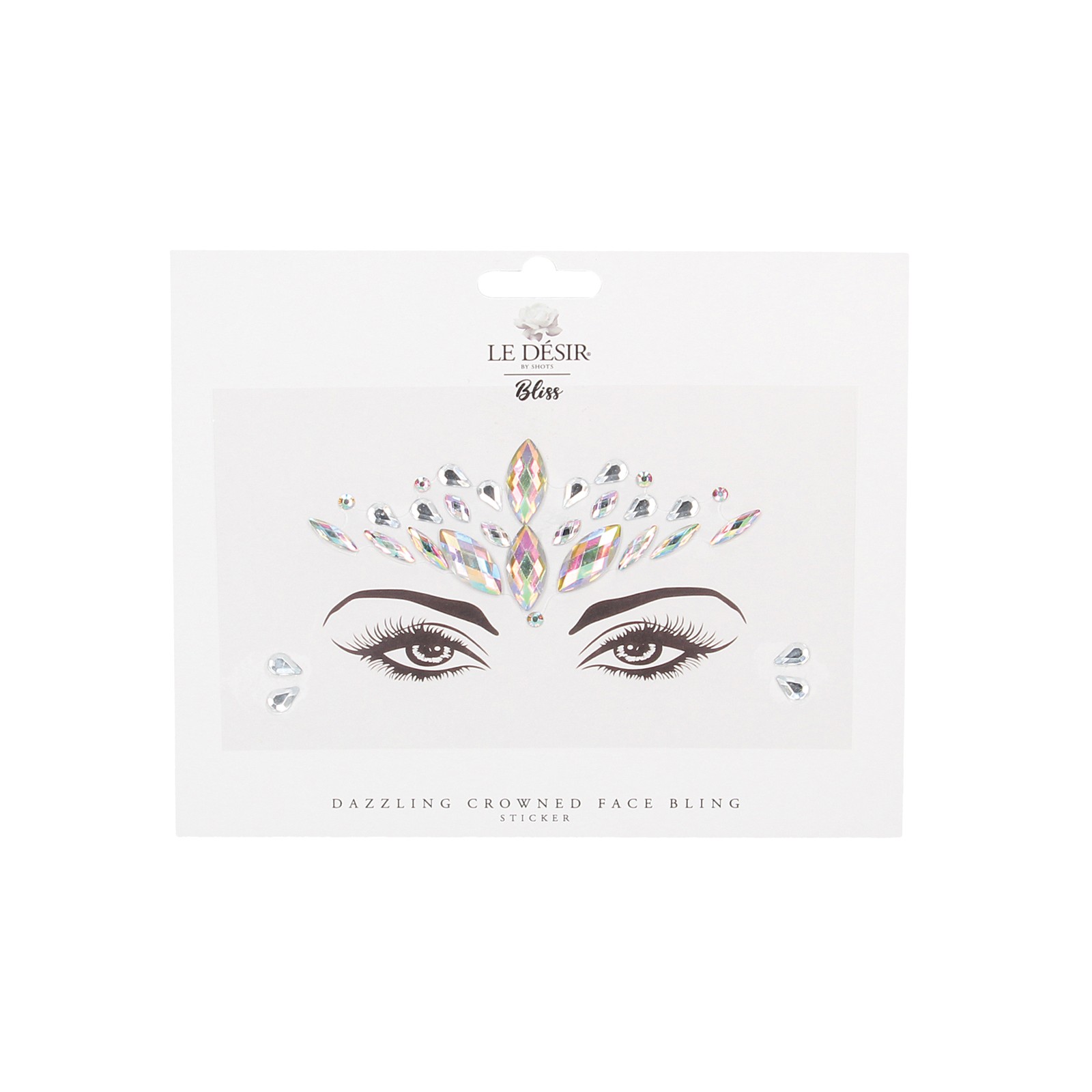 Shots Bliss Dazzling Crowned Face Bling Sticker