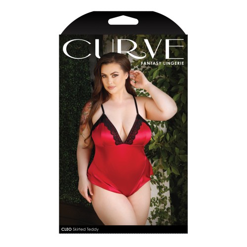 Curve Cleo Red Skirted Teddy - Size 3X/4X