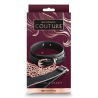 Bondage Couture Black Collar & Leash for Adventurous Play