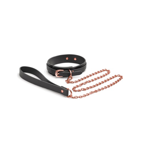 Bondage Couture Black Collar & Leash for Adventurous Play