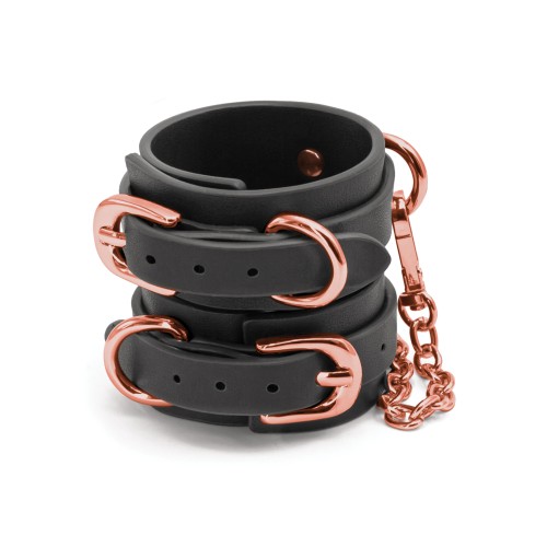 Bondage Couture Wrist Cuffs Black for Sensual Adventures