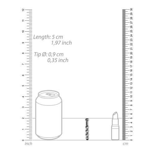 Shots Ouch 9mm Urethral Sounding Metal Plug