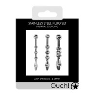 Shots Ouch Urethral Sounding Metal Plug Set 58mm