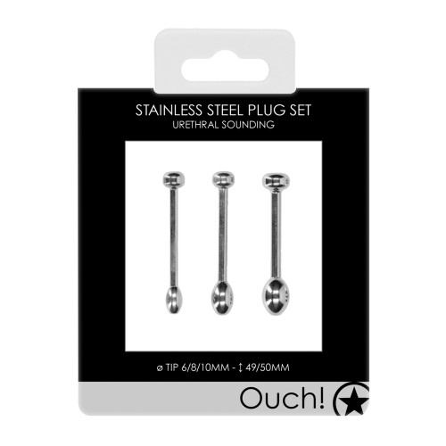 Shots Ouch Urethral Sounding Plug Set - Adventure Awaits