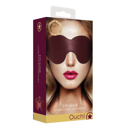 Shots Ouch Halo Burgundy Eyemask for BDSM Play