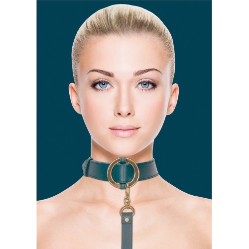 Shots Ouch Halo Collar with Leash - Green