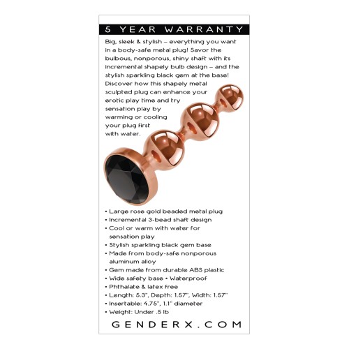 Plug Grande Gold Digger de Gender X para Sensaciones Definitivas