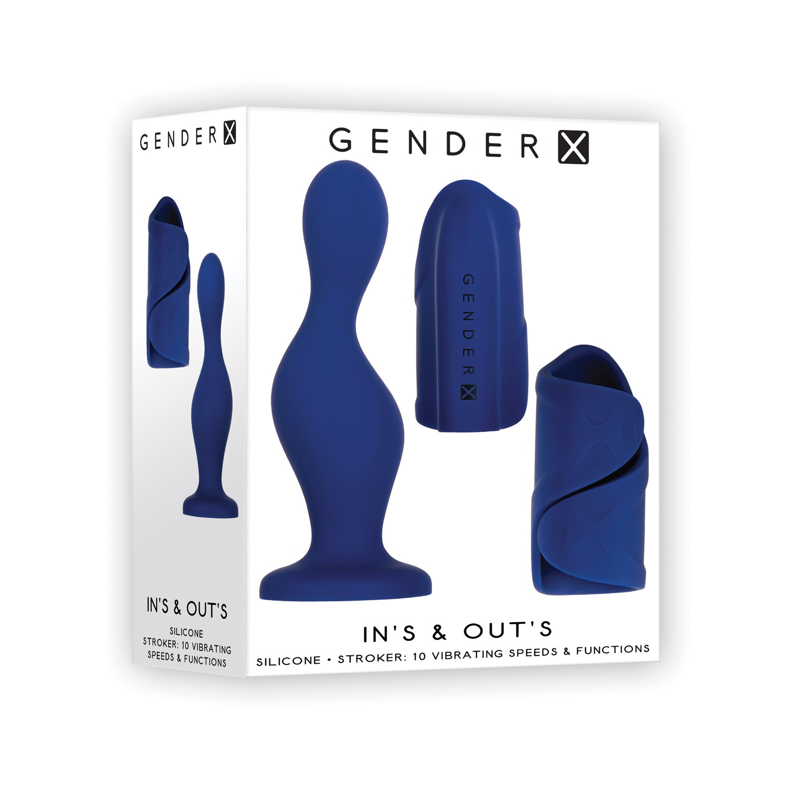 Dildo y Estimulador Gender X Azul