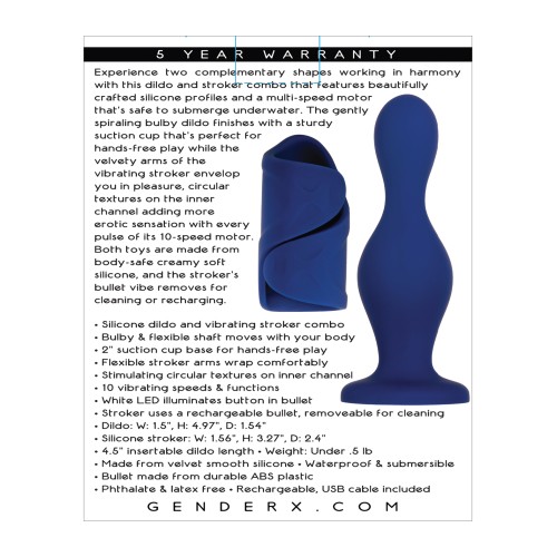 Gender X Dildo Stroking Combo Blue