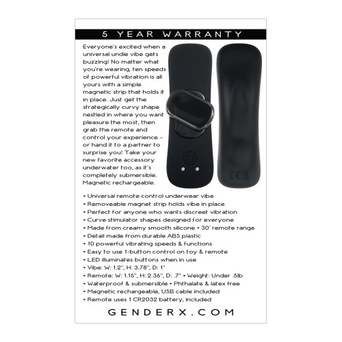 Gender X Our Undie Vibe Remote-Controlled Black