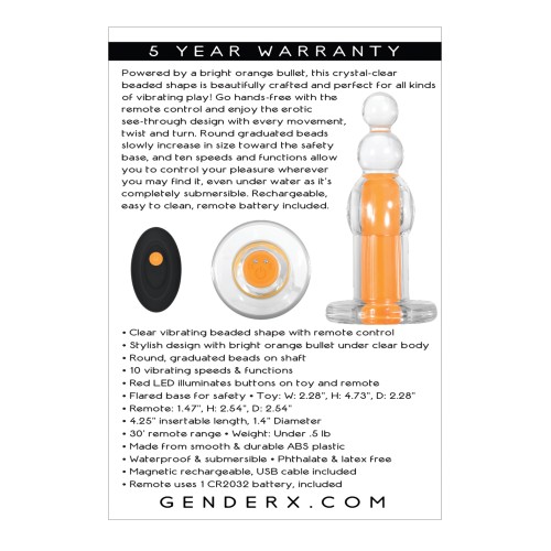 Gender X Orange Dream Vibrador Transparente Naranja