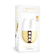 Le Wand Vibrador Doble - Blanco y Dorado