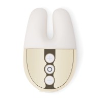 Le Wand Vibrador Doble - Blanco y Dorado