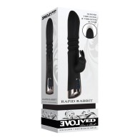 Vibrador Doble Rápido Conejo Evolucionado Negro