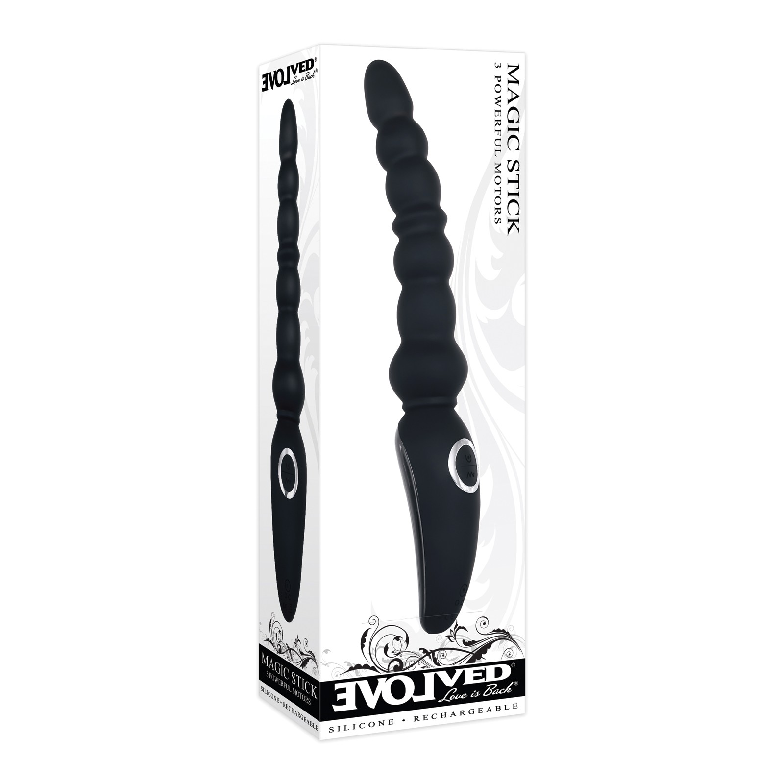 Evolved Magic Stick Beaded Vibrator - Black