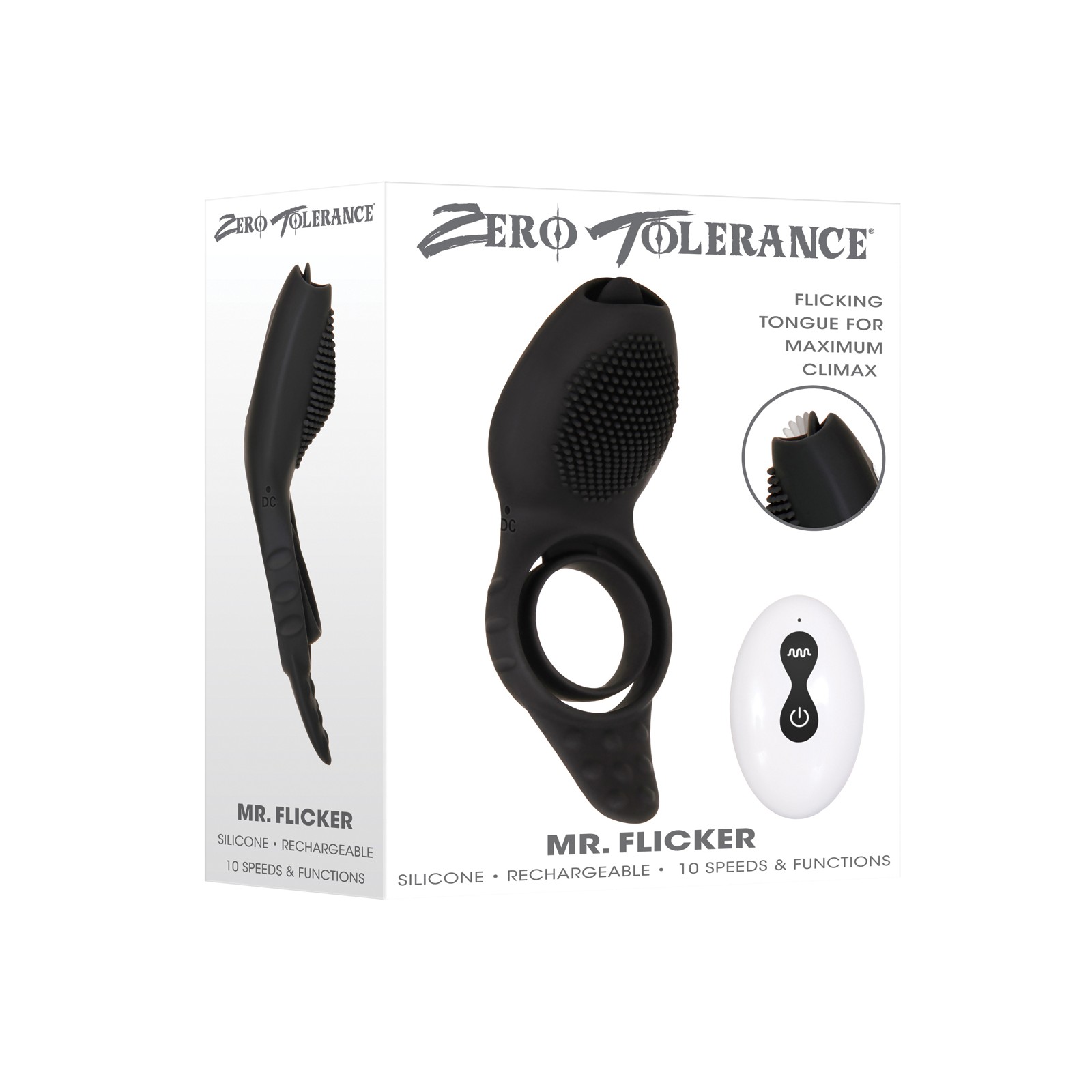 Anillo Vibrador Zero Tolerance Mr. Flicker Negro