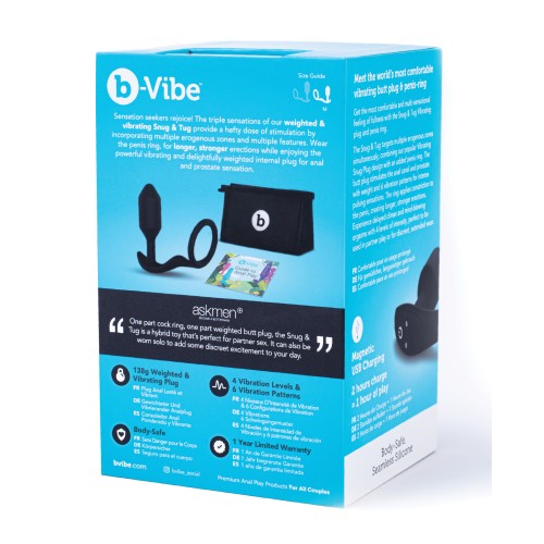 b-Vibe Vibrating Snug & Tug Medium Black