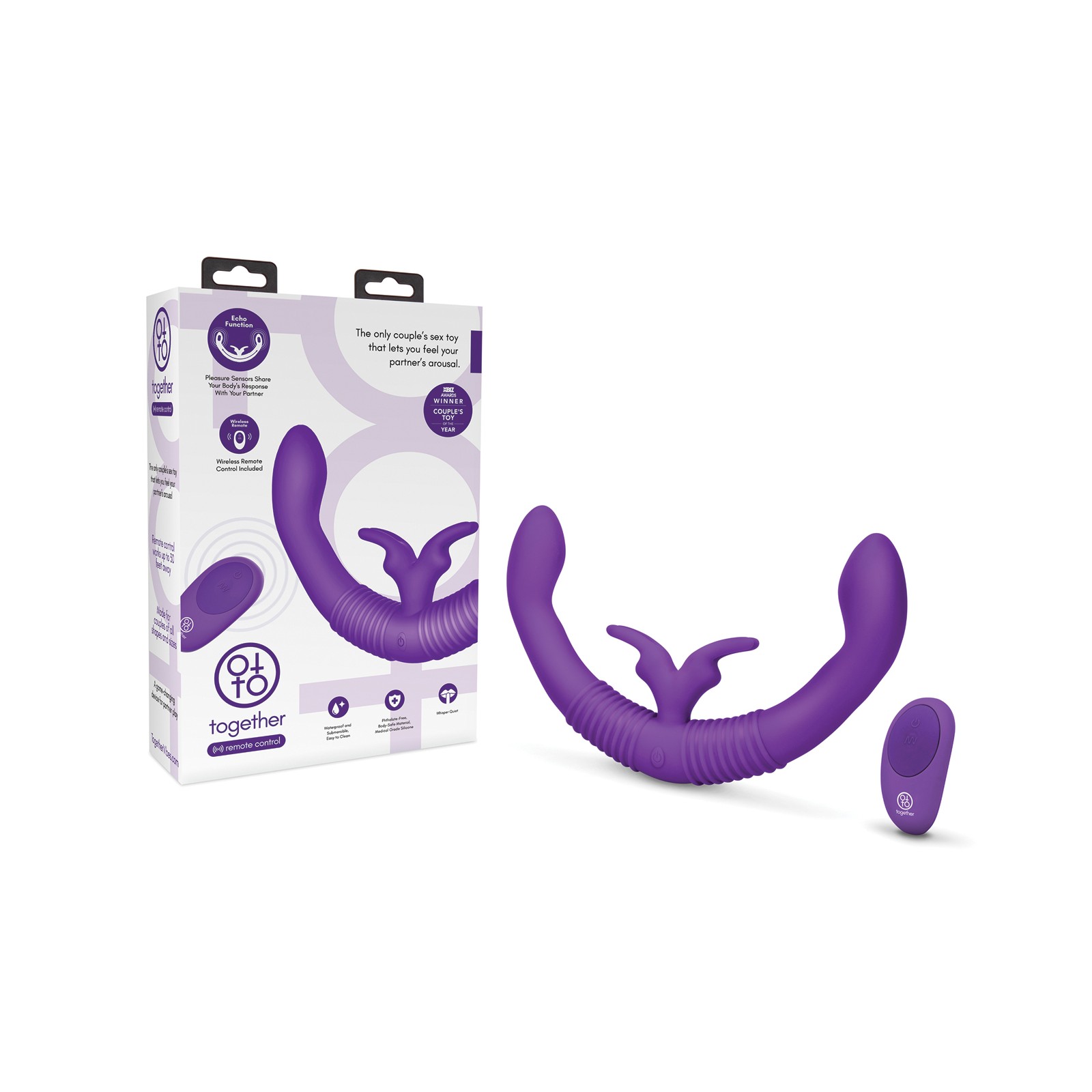 Vibrador de Intimidad Femenina Together Control Remoto Púrpura