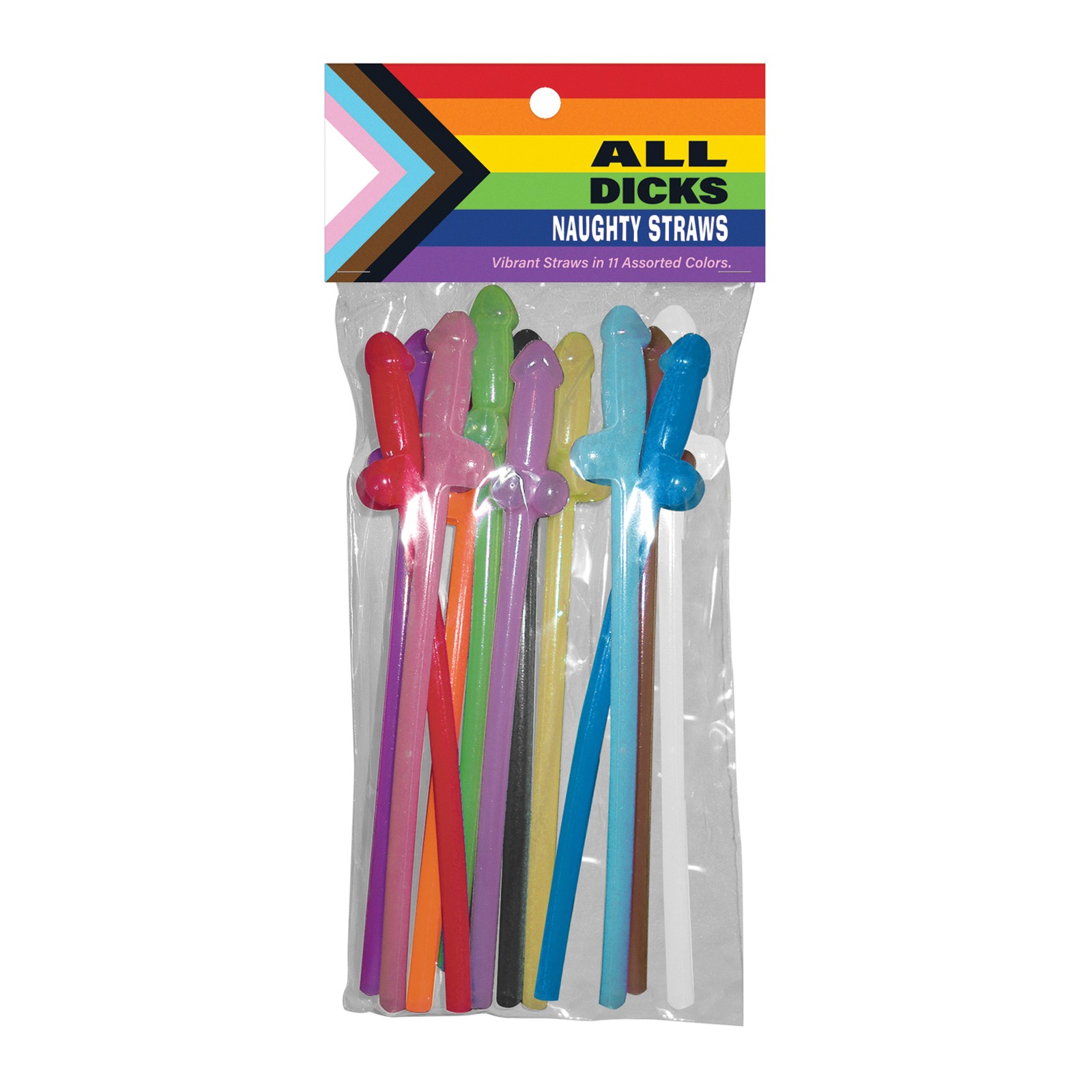 All Dicks Naughty Straws - Assorted Colors