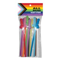 All Dicks Naughty Straws - Assorted Colors