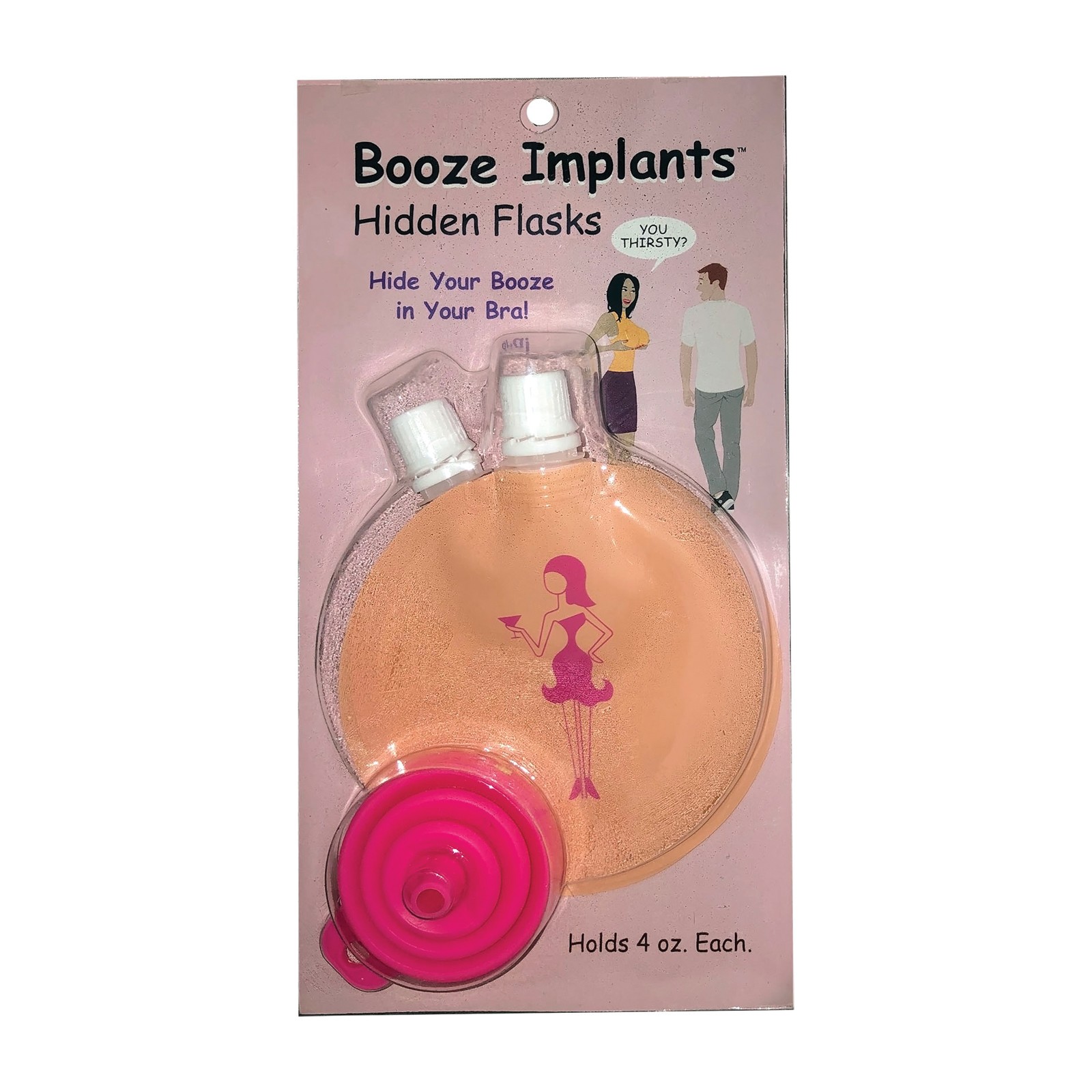 Booze Implants Hidden Flask - 4 oz