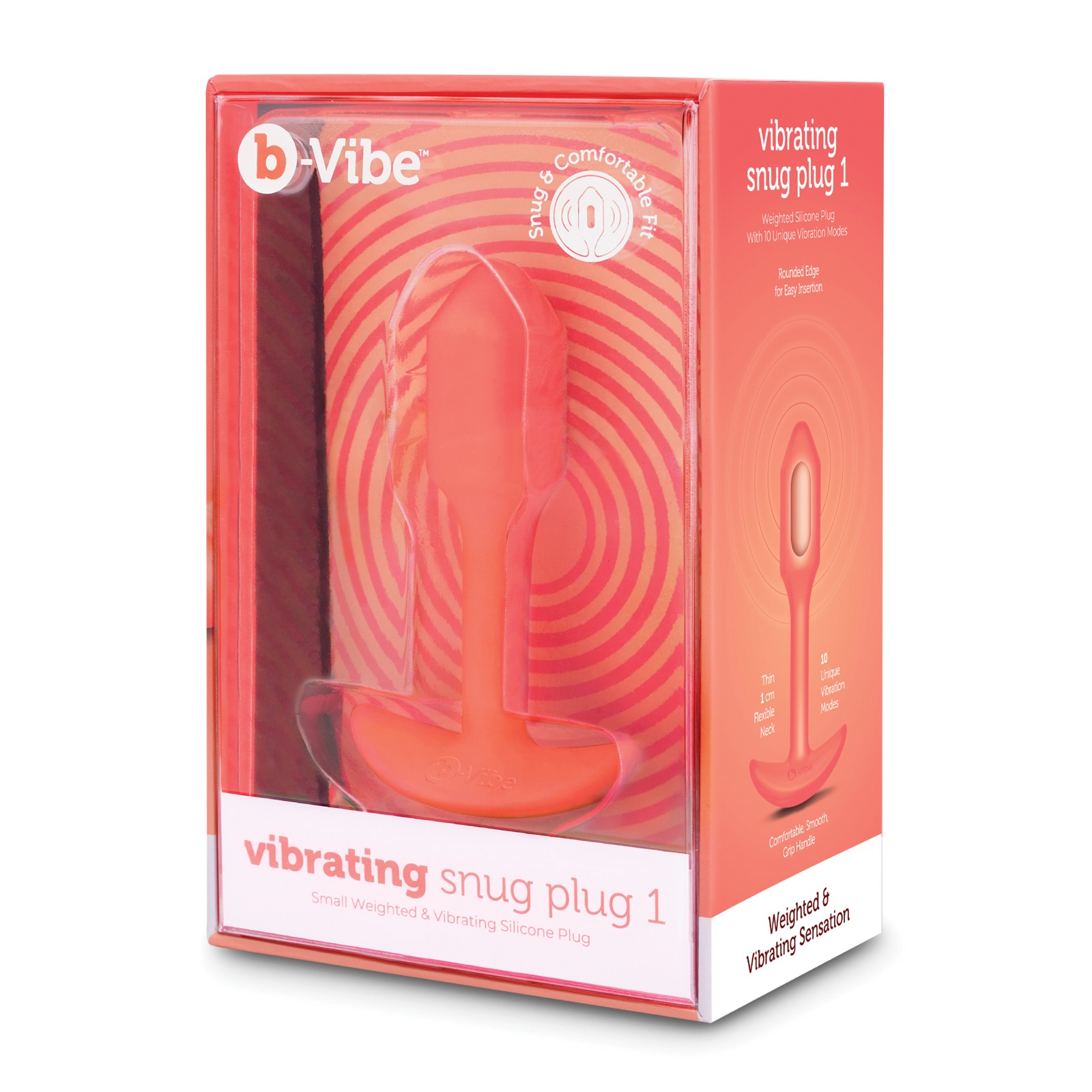 b-Vibe Vibrating Snug Plug Small Orange