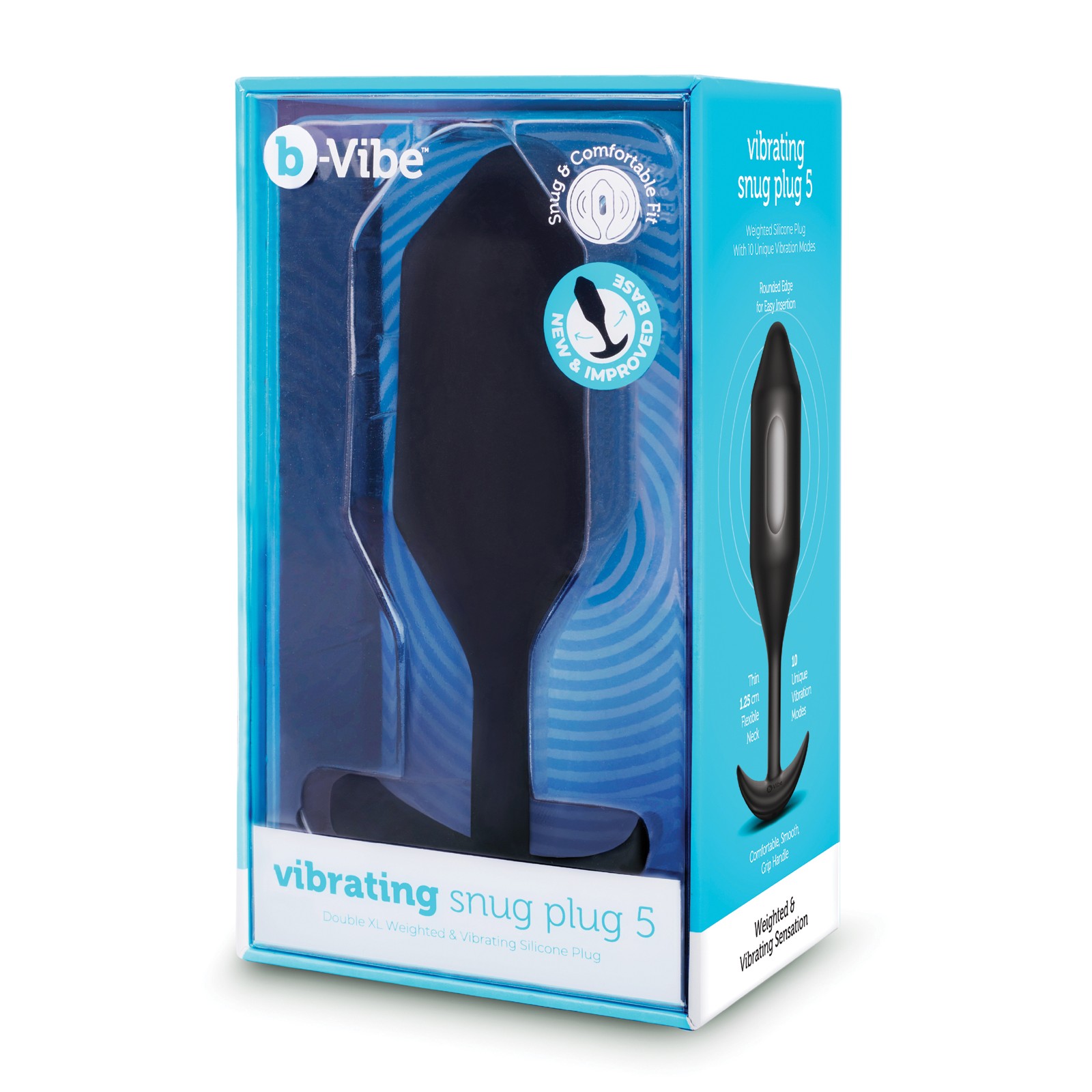 b-Vibe Plug Vibrador Ajustado - XXLarge para Plenitud Profunda