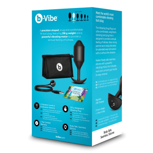 b-Vibe Plug Vibrador Ajustado - XXLarge para Plenitud Profunda