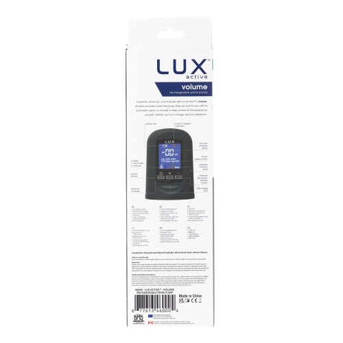 Bomba de Pene Recargable LUX Active Volume - Negra