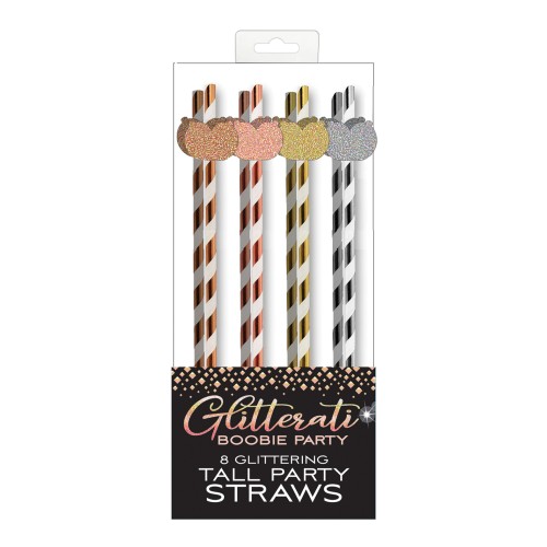 Glitterati Boobie Party Tall Straws for Fun Events