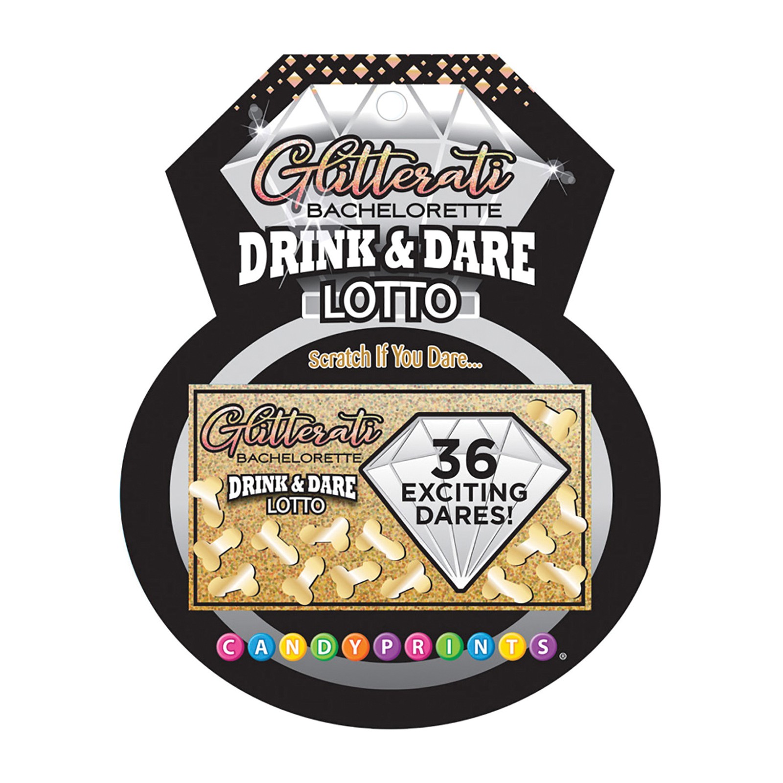 Exciting Glitterati Bachelorette Drink & Dare Lotto Game