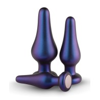 Set de 3 Butt Plugs Hueman Comet - Morado