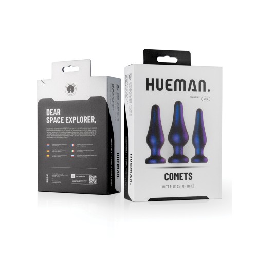 Hueman Comets Butt Plug Set of 3 - Purple